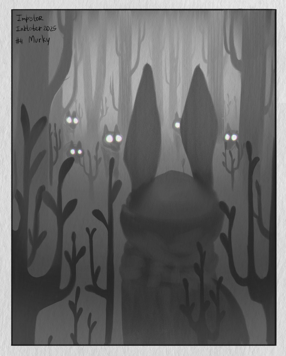 ImpostorIfa's tweet photo. # 4 Murky  
 Not the best one imo, waiting for the next theme!  

[ #inktober2025 I #inktober I #art I #furryart ] https://t.co/0hmBIvpqqc