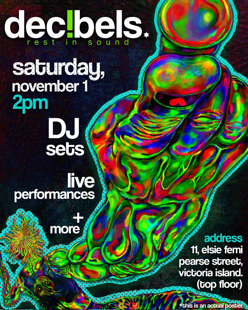 foureyedodin's tweet image. dec!bels : rest in sound 🔊🥀

&apos;An epic showcase of independent and raw sounds&apos;

🗓️ Saturday, Nov. 01
⌛2pm
📍Rooftop in V.I.

tickets now live (swipe)