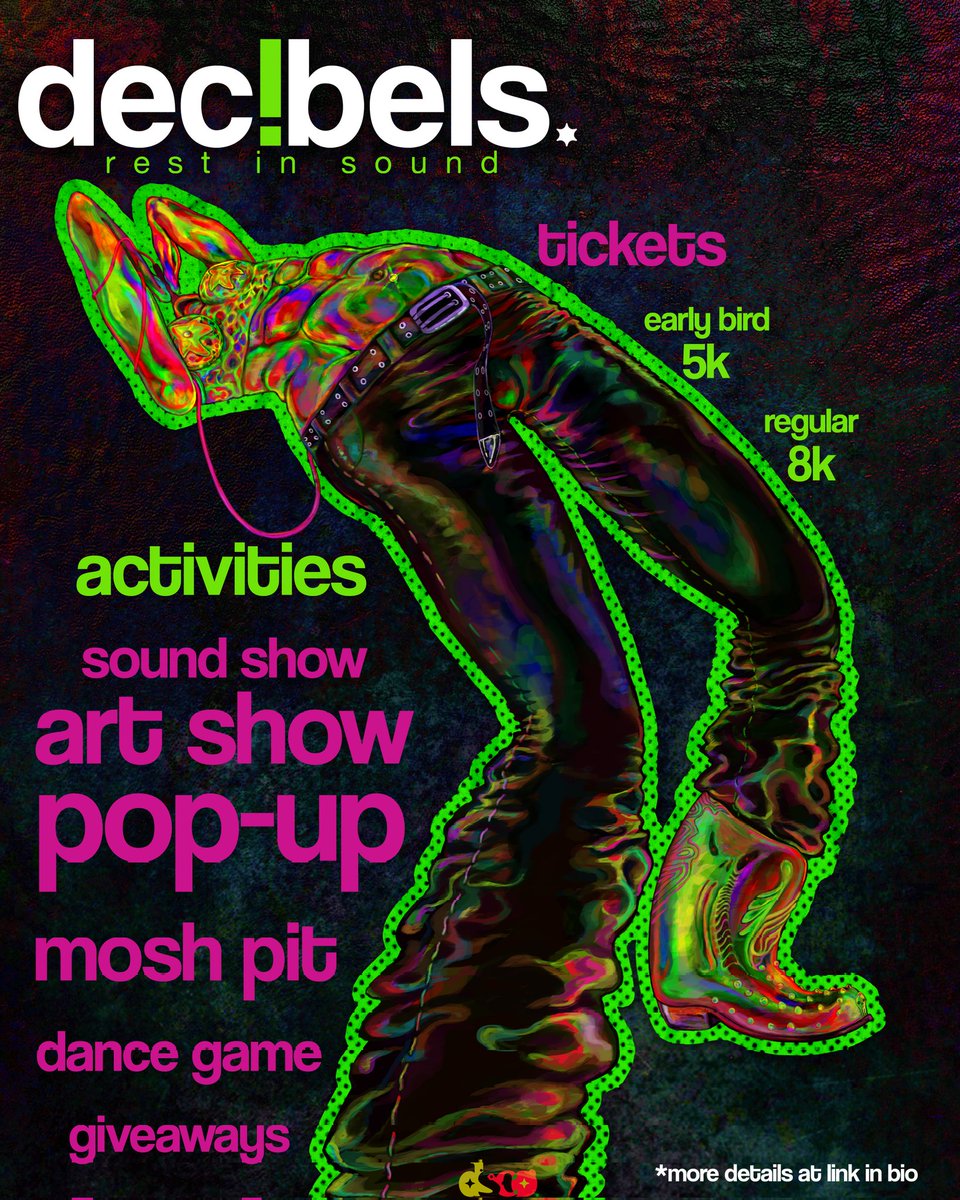 foureyedodin's tweet image. dec!bels : rest in sound 🔊🥀

&apos;An epic showcase of independent and raw sounds&apos;

🗓️ Saturday, Nov. 01
⌛2pm
📍Rooftop in V.I.

tickets now live (swipe)