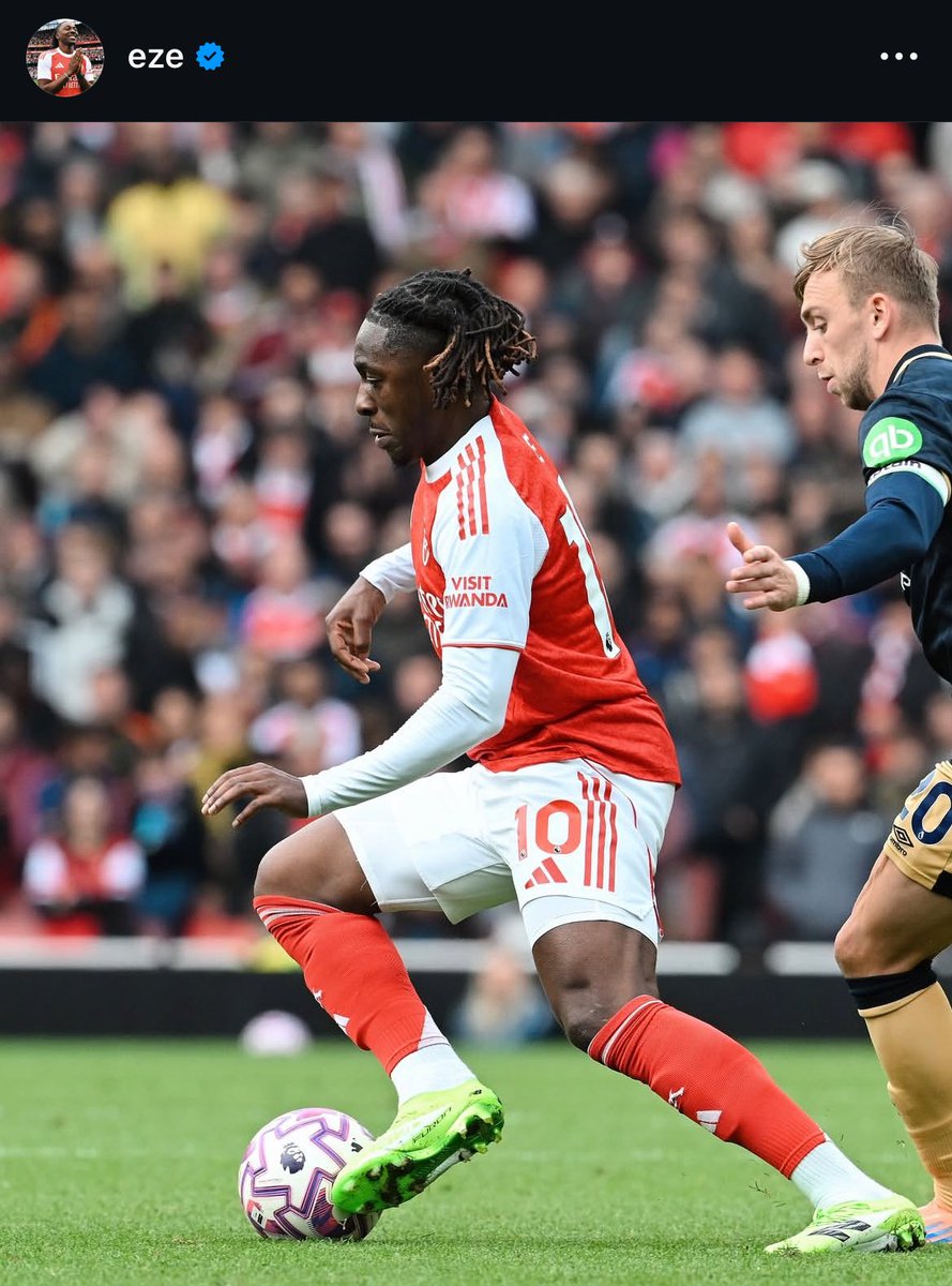📲 Eberechi Eze on Instagram, after Arsenal beat West Ham. ❤️

🗣️ ‘Vamos.’