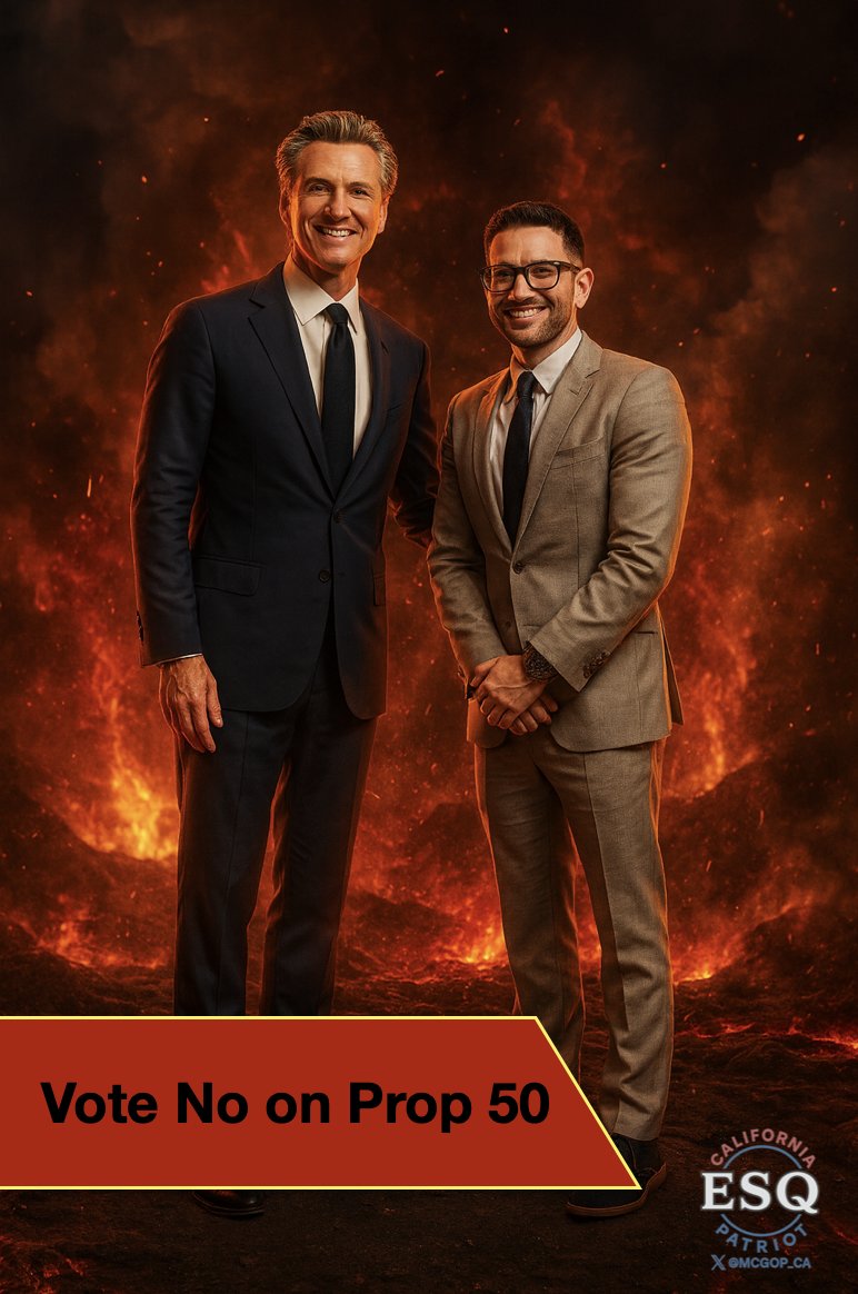MCGOP_CA's tweet image. Stop Gavin Newsom and the Soros Family! Vote No on 50.