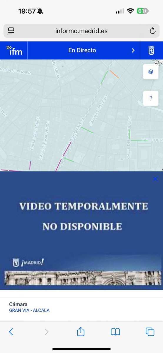 Vaya por Dios, las cámaras del Ayuntamiento de Madrid por donde pasa la manifestación se han caído. Un error fortuito.