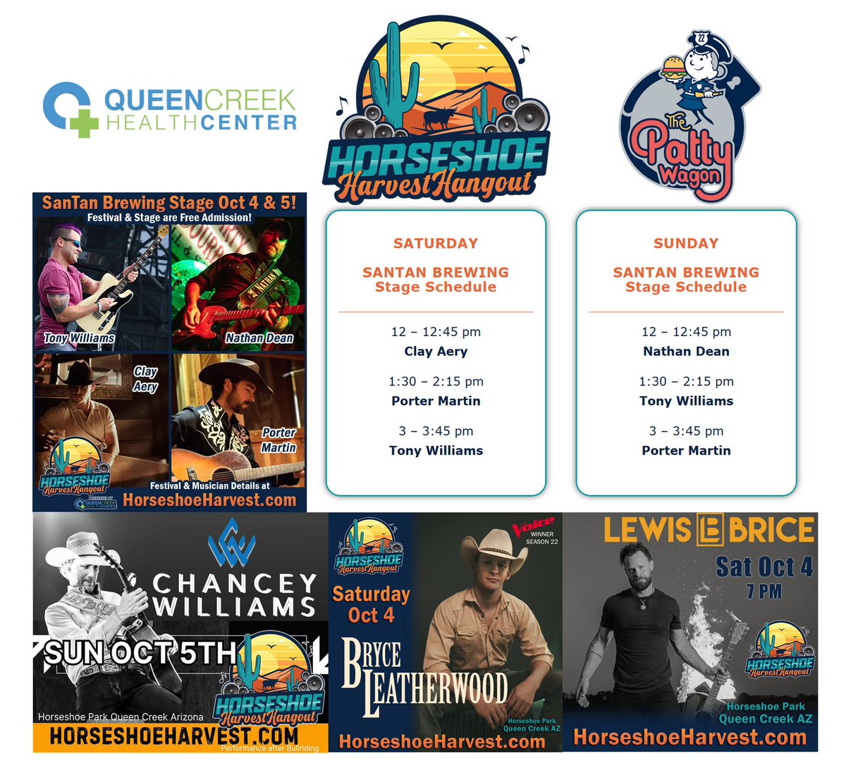 #NowPlaying across two stages over two days (today and tomorrow) in Queen Creek AZ. Let's Hangout.

#HorseshoeHarvestHangout #CowboyLifestyleNetwork #livemusic #concerts #musicfestival #arizonaconcerts