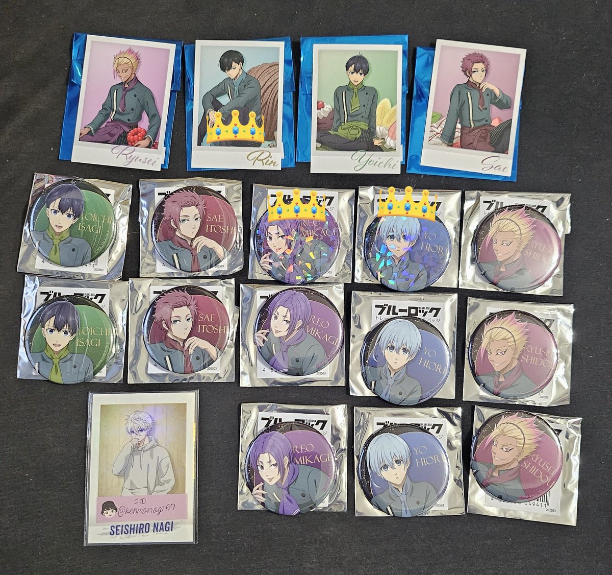 kenmanagi57's tweet photo. 【交換】ブルーロック ブルロ  甘い誘惑の舞台 チェキ風カード 缶バッジ

譲)画像参照

求)凪 凛 
(箔押し･ホロは同種交換)

お時間合えば大阪手渡しor郵送交換
検索からもお気軽にお声がけ下さい🙂‍↕️ https://t.co/zcvy04HPRi