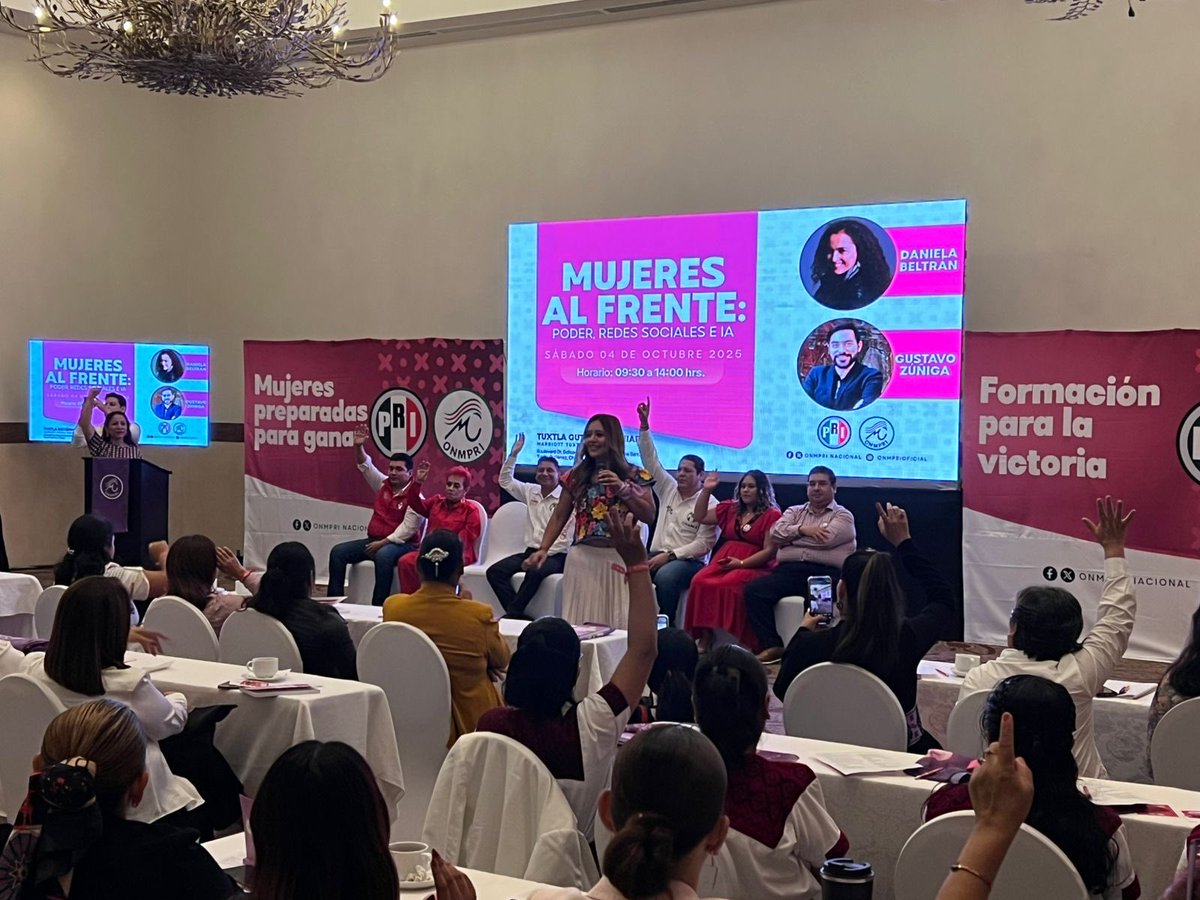 Arrancamos el taller “Mujeres al Frente: Poder, Redes Sociales e IA”, un espacio de formación y liderazgo impulsado por el <a href="/OnmpriNacional/">ONMPRI NACIONAL</a>

💪🏻 Mujeres decididas, preparadas y al frente de los nuevos tiempos digitales. ¡El poder también se construye en las redes!
#MujeresAlFrente