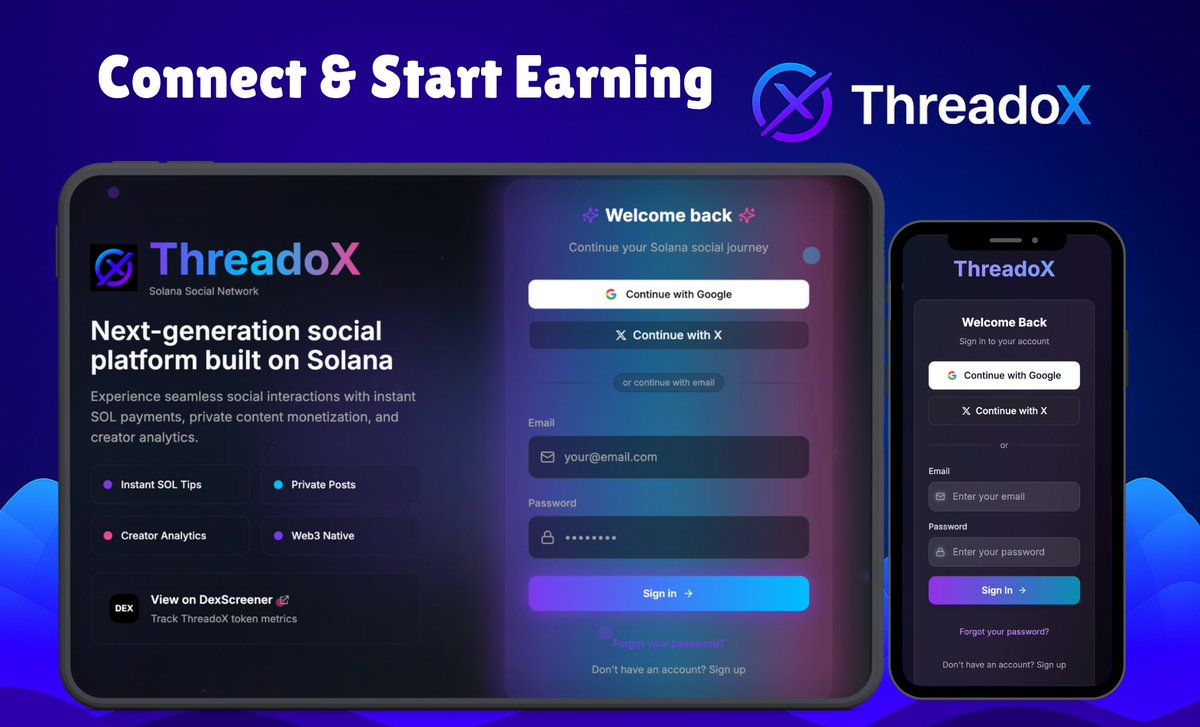 Thread_oX's tweet image. ⚡ Big news: The ThreadoX Mobile App is nearly here.
Get ready for next-gen social on the go! 
website : app.threadox.xyz
dex: dexscreener.com/solana/8y2b1xc…