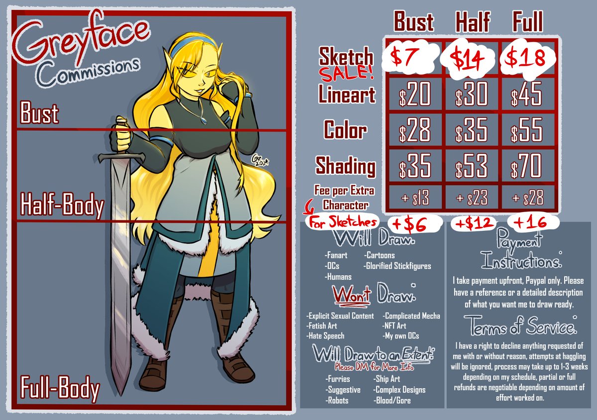 GreyfaceRed | Commissions Open! :D tweet media