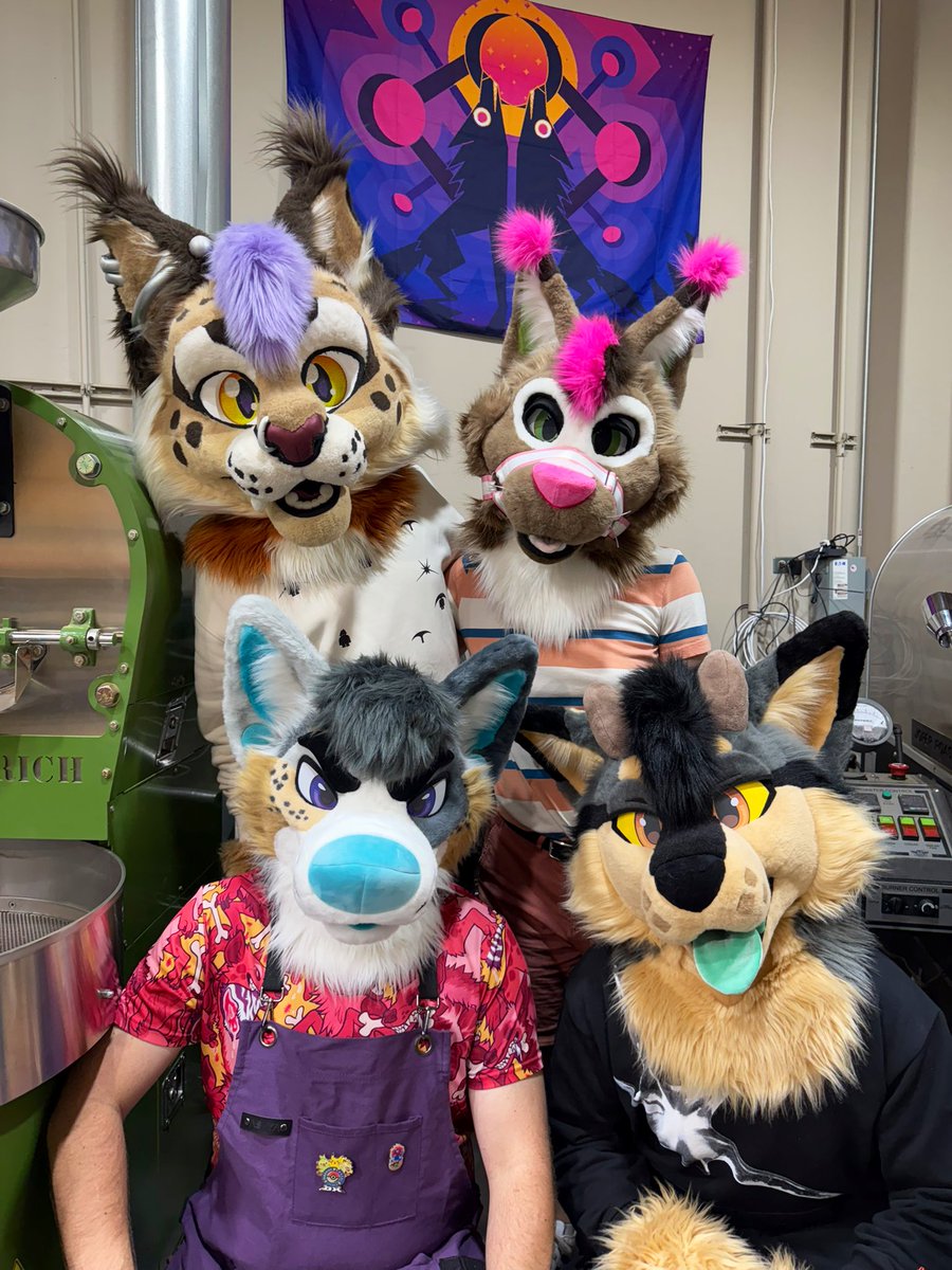 Some animals dropped by the roaster/cafe today!