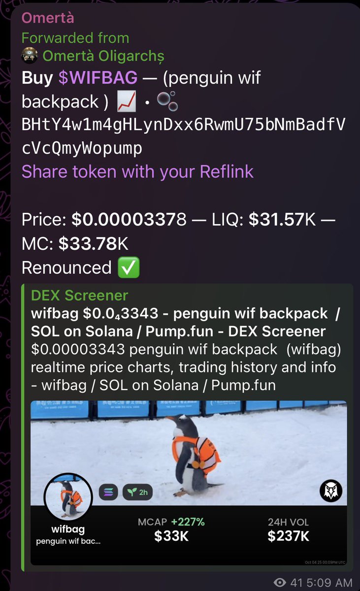 mr_hennessyx's tweet photo. $WIFBAG 17x NIGGA WTF 
#wifbag #solana #memecoin #10x 

BHtY4w1m4gHLynDxx6RwmU75bNmBadfVcVcQmyWopump

From - 33k-555k💎

Do you want to print or not
https://t.co/zU94toIvSy https://t.co/w2kptsixhH