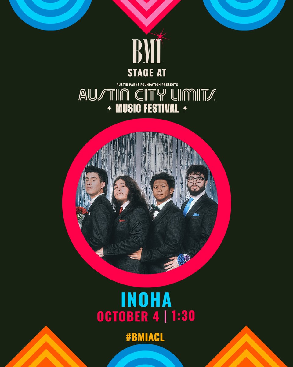 bmi's tweet photo. #INOHA is on the #BMISTAGE at @aclfestival in 15 minutes. Be there! 🔥 #BMIACL https://t.co/ARvDclGL1z