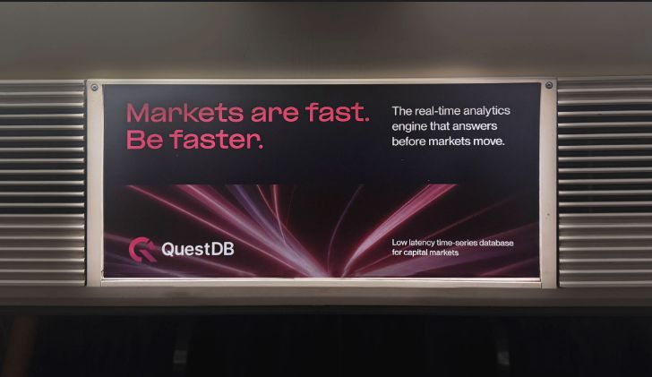 QuestDb's tweet image. If you’re riding the London Tube these days, look up. You might see what #QuestDB is about.
Our new campaign celebrates performance and openness, with support for formats like Parquet that keep your data portable and vendor lock-free.
