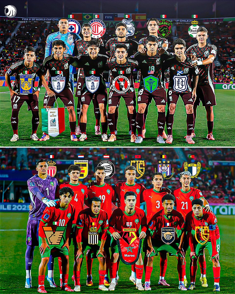 Jovenesfutmx's tweet photo. 🇲🇽🔥 ¡LA DIFERENCIA ES CLARA… PERO MIRA LO QUE ESTAMOS HACIENDO!

Mientras Marruecos tiene a casi todos sus jugadores formados o jugando en Europa, México solo tiene uno… y aun así, estamos compitiendo de tú a tú 💪⚽

Ellos tienen infraestructura, clubes europeos y pasaportes comunitarios.
Nosotros tenemos hambre, talento y corazón.

Y con eso, esta generación Sub-20 está demostrando que Mexico tiene un talento inmenso en nuestro país 😎
