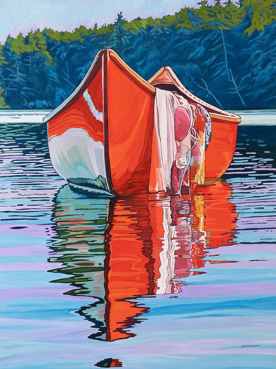 Janet K Mackay  Born (1952) Canadian
“Calm Afternoon”
Oil on canvas, 36 x 48”