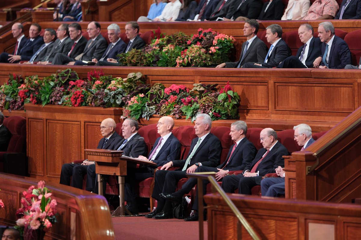 Ch_JesusChrist's tweet photo. President Dallin H. Oaks (@OaksDallinH) opened the Saturday morning session of the October 2025 general conference of The Church of Jesus Christ of Latter-day Saints with a brief tribute to President Russell M. Nelson, who died on September 27.
 
“I love President Russell M. Nelson and have learned more about the gospel and gospel leadership from my long friendship and association with him than from any other leader I have personally known,” the President of the Quorum of the Twelve Apostles said on October 4. “He is our model as a servant and follower of the Lord Jesus Christ.”  
 
Speaking from the Conference Center on Temple Square in Salt Lake City, Utah, President Oaks stated that it was the first time in 75 years that a Church president had passed away a few days before general conference.
 
Noting how President Nelson understood the value of general conference, he said, “We honor him by following the planned conference schedule he approved,” explaining that long tributes for the beloved leader would be deferred for the funeral scheduled for Tuesday, October 7.
 
Visit the link below to read more:
https://t.co/2jGPBS2Kzq