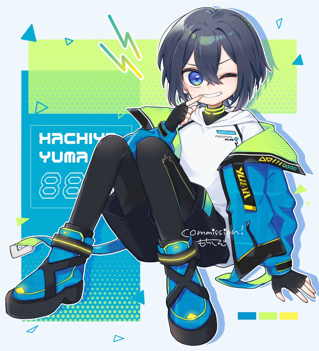 🌸commission🌸
八屋由麻(#hachiyayuma_8)の1枚絵💙
我が子記念すべき1枚目の1枚絵！今でも大好き😌