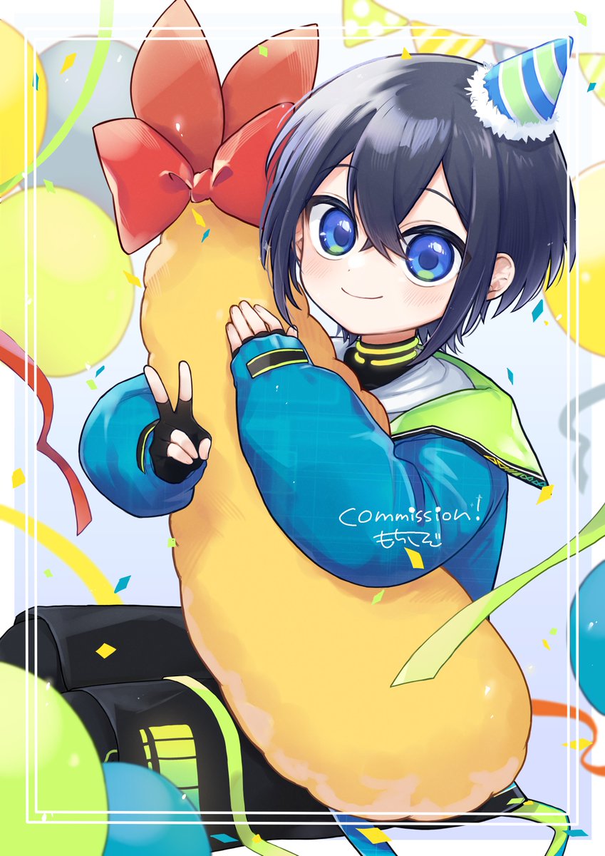 🌸commission🌸
八屋由麻(#hachiyayuma_8)の1枚絵③
お誕生日用に描かせて頂きました！でっかいエビがカワイイ😋