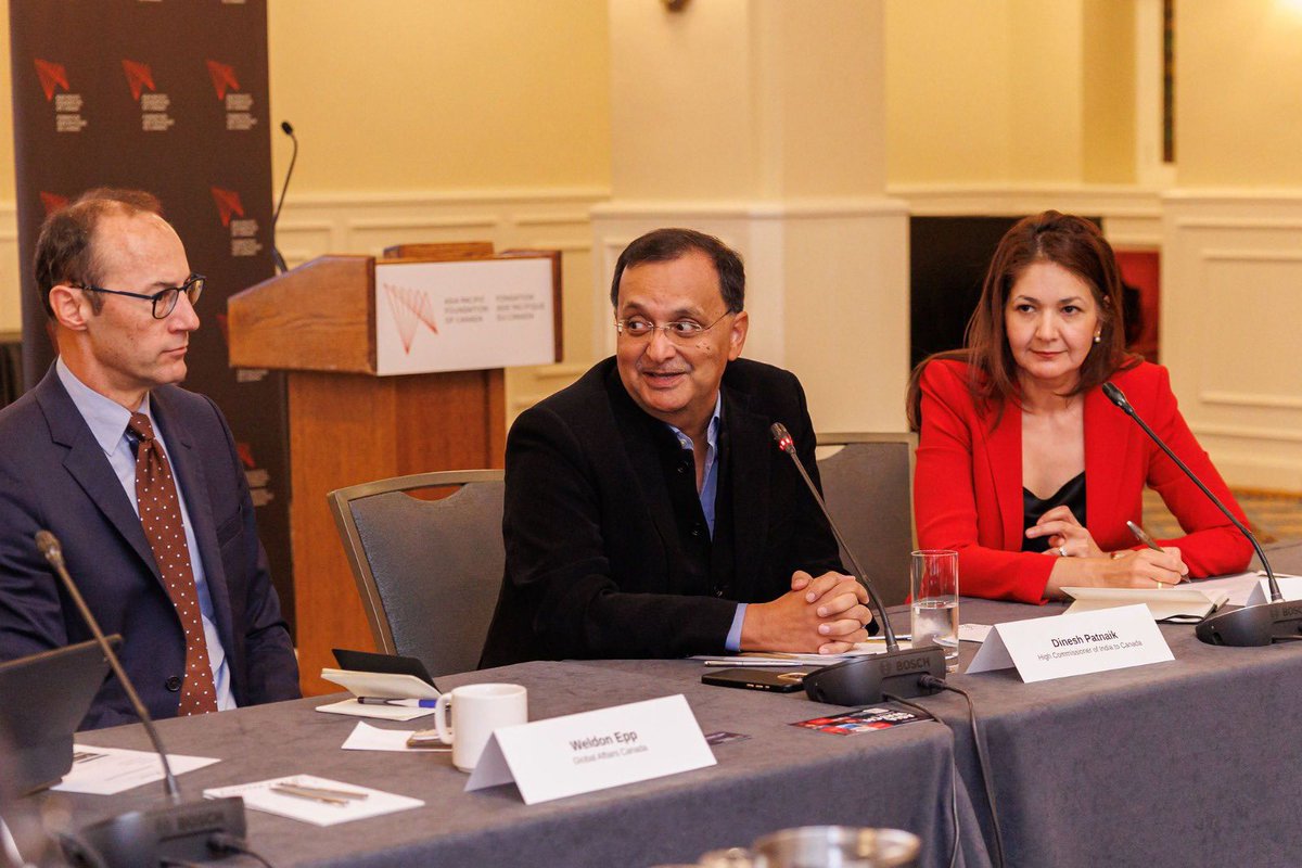 HCI_Ottawa's tweet image. High Commissioner @DineshKPatnaik spoke at the ‘Canada-India Track II Dialogue : Strengthening the Strategic Partnership and Building Resilience Together’ organised by @AsiaPacificFdn and @csdr_india.  In his remarks, High Commissioner highlighted that India and Canada share…