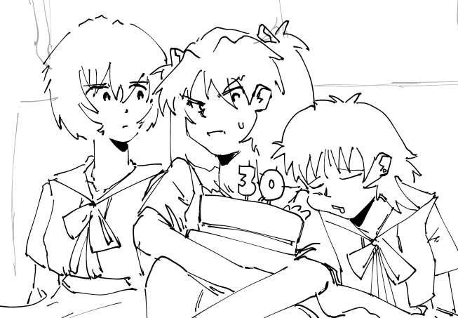 ekdsc's tweet image. no way in hell am i finishing this on time so posting this little sketch to say happy 30th birthday to my favourite show :)