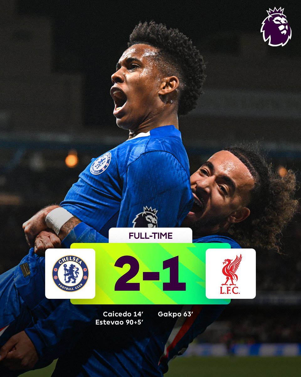 RoutineBlast's tweet image. A Late winner from Estavo grabs all 3 points for the blues against the defending champions