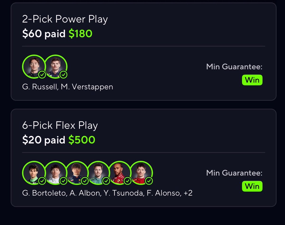 WTF DID WE JUST DO IN VIP 💎

<a href="/Marksplayz3/">Mark</a> RUNS F1 🏁

Our world class contributor cashes out every F1 event and he also does UFC + Rocket League as well as the traditional sports 🏈 ⚾️

Join VIP for 50% off the package of your choice! TODAY 👇
dubclub.win/af/afl-my2sy/