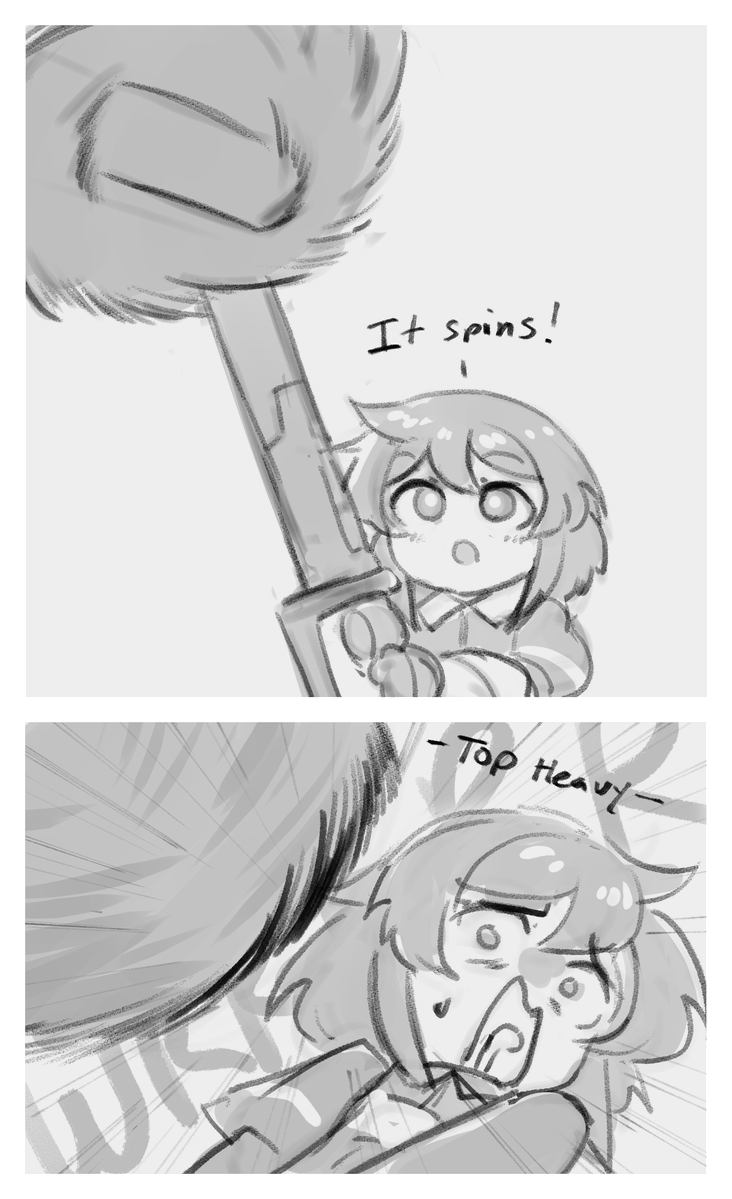 VioletLeVile's tweet image. Day 4: Glorified Saw. 
Charge Blade pt 2.

Doodled some silly idea too  I guess.