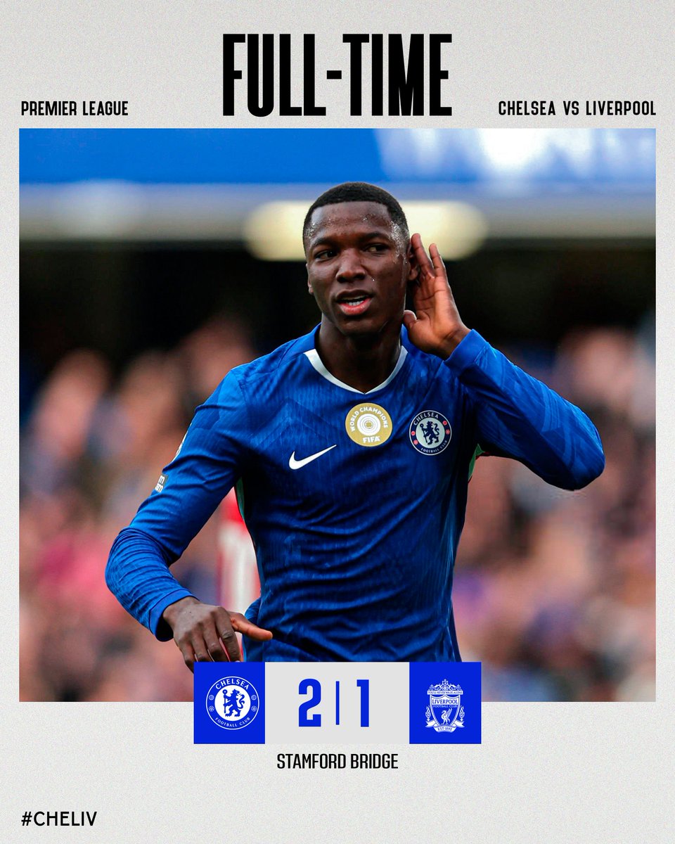 JorgeRaulPaz's tweet image. ⏱ 𝐑𝐄𝐒𝐔𝐌𝐄𝐍 𝐃𝐄𝐋 𝐏𝐀𝐑𝐓𝐈𝐃𝐎 ✅

Chelsea 🆚 Liverpool | 2-1 | ⚽️Moisés Caicedo ⚽️ Estêvão⚽️Cody Gakpo

#CHELIV | #PremierLeague