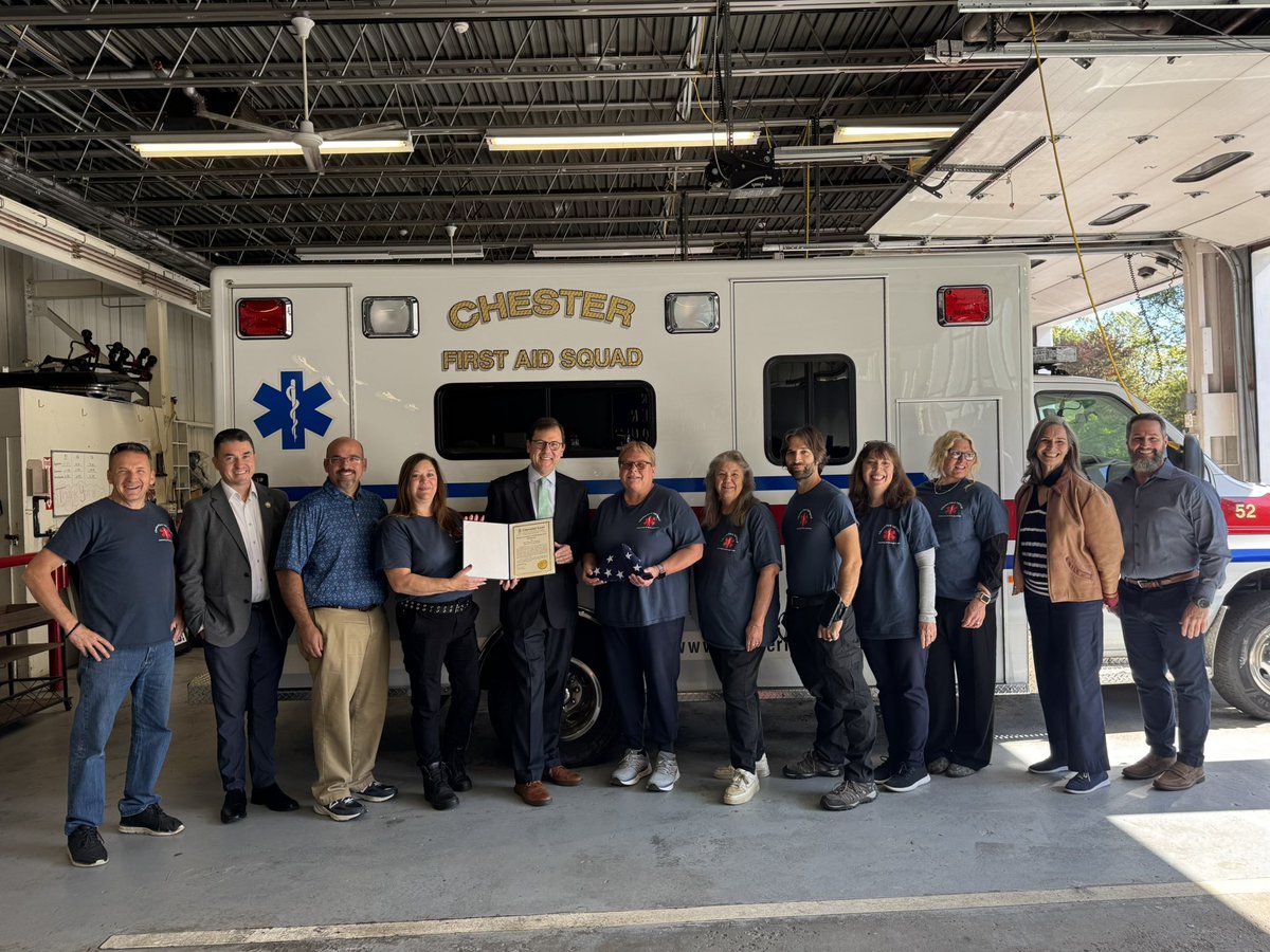 CongressmanKean's tweet image. Congratulations to the Chester First Aid Squad on their 80th anniversary! 

Since 1945, the Squad has delivered exceptional care in times of need. For eight decades, its volunteers have provided free and professional support to the people of Chester and neighboring communities…