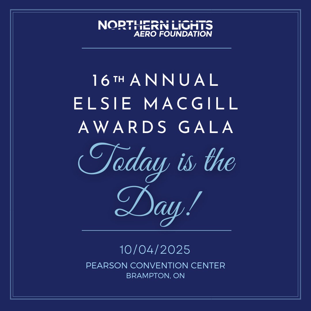 📅Today is the Day! We're looking forward to celebrating this years many award and scholarship recipients at the #NorthernLightsAero gala.

🌟Be sure to watch our social media for photos and videos of this inspiring event!