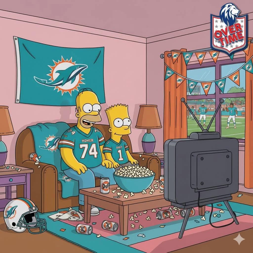 The_Phinstones's tweet photo. Miami Dolphins.  Simpsons addition https://t.co/Zpjlrih22n