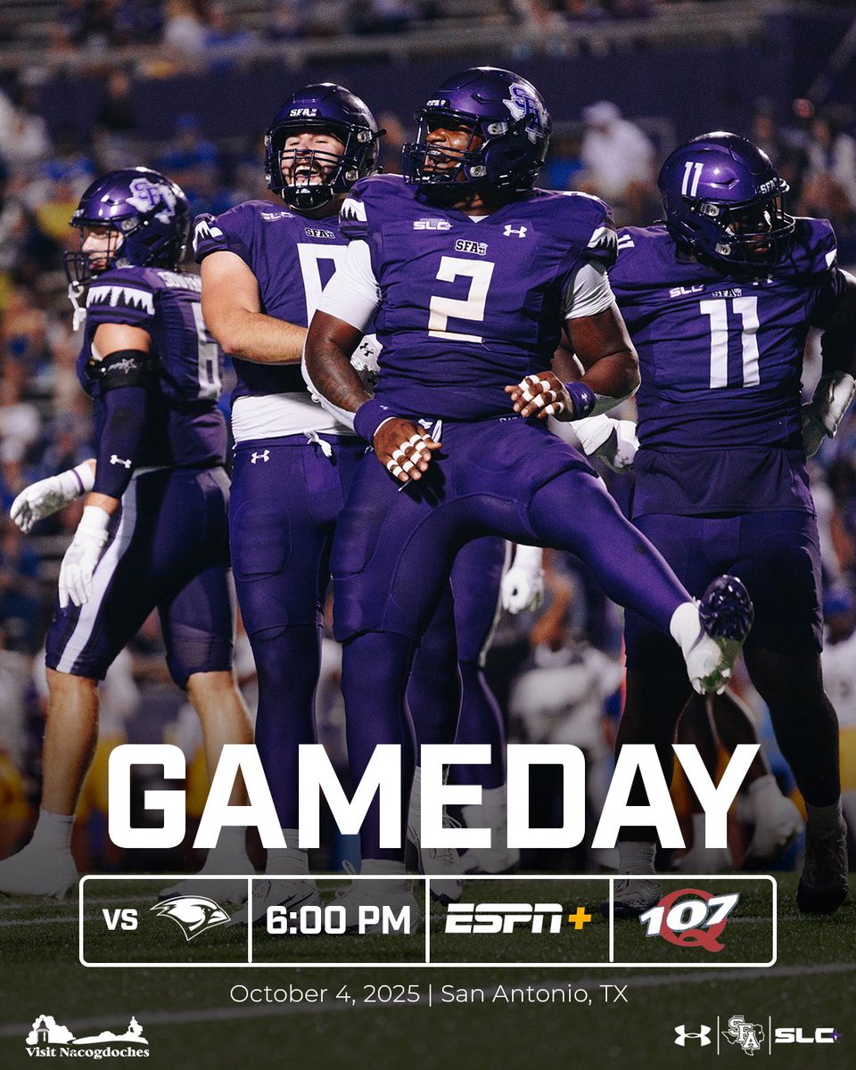 Lumberjack Football (@sfa_football) on Twitter photo Showdown in San Antonio‼️
#AxeEm x #EastTexasTough Showdown in San Antonio‼️
#AxeEm x #EastTexasTough