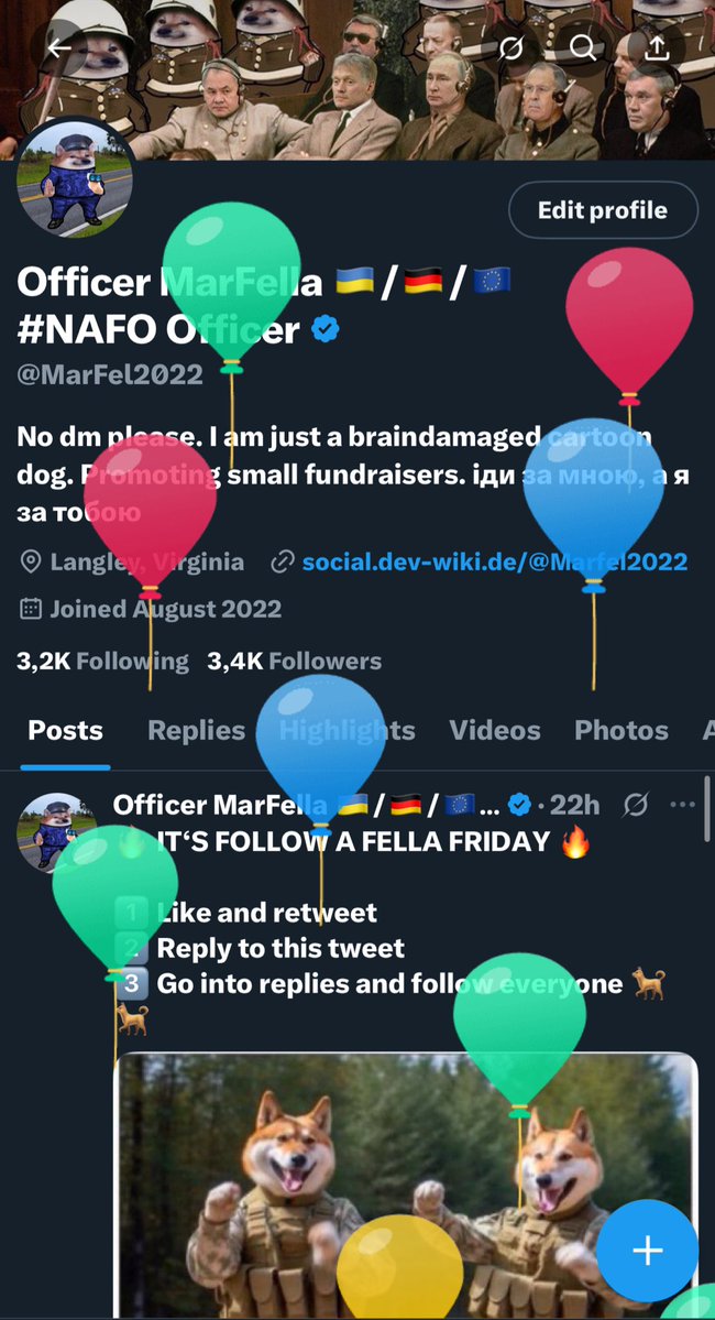Officer MarFella 🇺🇦/🇩🇪/🇪🇺 #NAFO Officer (@marfel2022) on Twitter photo Today is my birthday. I don’t ask for gifts or a cake. But please do me a favor: please donate amplify and donate to the following accounts to make sure Ukrainian voices aren’t silenced. <a href="/did_zhurba/">Зажурений Дід</a> <a href="/ambulances4UA/">Ambulances for Ukraine - Ambulansseja Ukrainaan ry</a> <a href="/Koncentrovane/">Концентроване зло 💜</a> <a href="/kitykus/">Аліна кітику сіренький</a> <a href="/ellli_li_li/">Еля</a> <a href="/irkamurmur/">ну іра, йоп твою мать</a> <a href="/maksymeristavi/">maksym eristavi.</a> Today is my birthday. I don’t ask for gifts or a cake. But please do me a favor: please donate amplify and donate to the following accounts to make sure Ukrainian voices aren’t silenced. <a href="/did_zhurba/">Зажурений Дід</a> <a href="/ambulances4UA/">Ambulances for Ukraine - Ambulansseja Ukrainaan ry</a> <a href="/Koncentrovane/">Концентроване зло 💜</a> <a href="/kitykus/">Аліна кітику сіренький</a> <a href="/ellli_li_li/">Еля</a> <a href="/irkamurmur/">ну іра, йоп твою мать</a> <a href="/maksymeristavi/">maksym eristavi.</a>