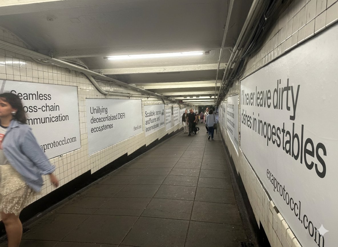 ExaProtocol's tweet image. NY subway marketing campaign by Exa 🙏

PS: spot all spelling errors, imma smash that artist for each one.
