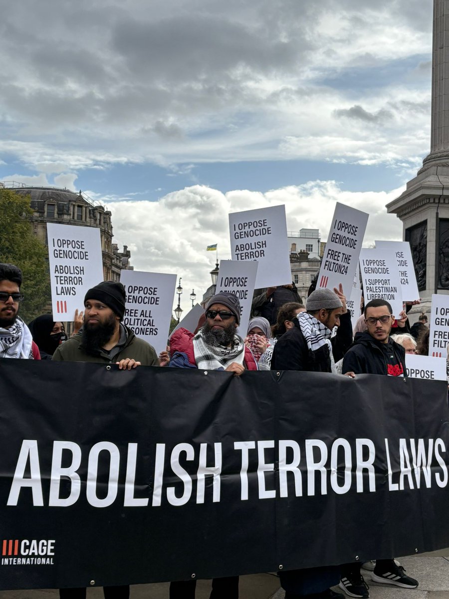 The Cage Internaitonal team are here calling to "abolish terror laws"