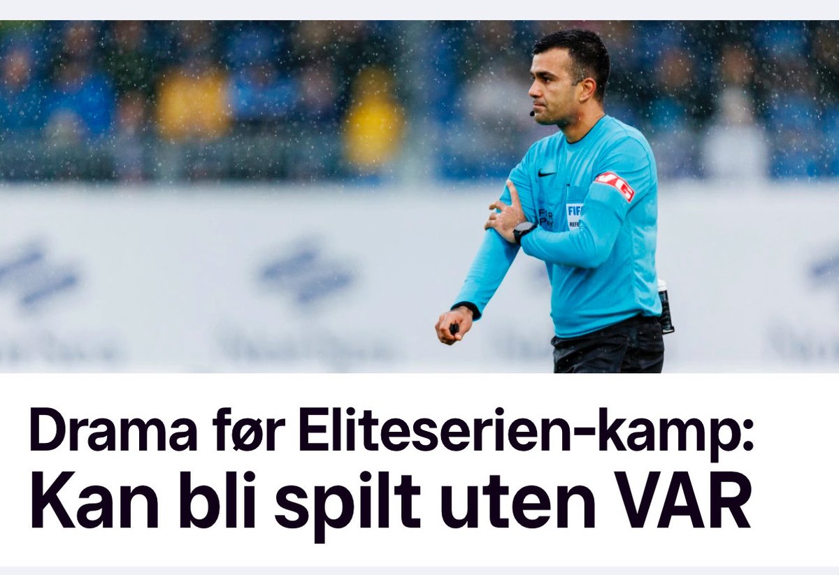 I gamle dager var «drama» før kamp kanskje strømbrudd eller at noen hadde fått et illebefinnende.

I 2025 er «drama» at VAR ikke fungerer – og, årets sitat: «Vi må være innstilt på at vi dommere må gjøre jobben ute på banen.»

ÅJA, MÅ DERE GJØRE JOBBEN DERE FÅR BETALT FOR?