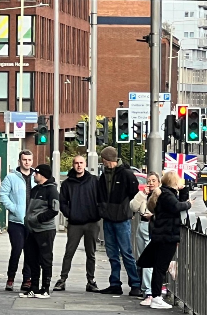 Unite Against Fascism (@uaf) on Twitter photo Good day for East Midlands anti fascists! Just 6 goons at an anti refugee demo flop in Leicester...
Outnumbered 7 times over by <a href="/LeicesterSUTR/">Leicester Stand Up To Racism</a>!
<a href="/AntiRacismDay/">Stand Up To Racism</a> <a href="/Searchlight_mag/">@Searchlightmagazine</a> Good day for East Midlands anti fascists! Just 6 goons at an anti refugee demo flop in Leicester...
Outnumbered 7 times over by <a href="/LeicesterSUTR/">Leicester Stand Up To Racism</a>!
<a href="/AntiRacismDay/">Stand Up To Racism</a> <a href="/Searchlight_mag/">@Searchlightmagazine</a>