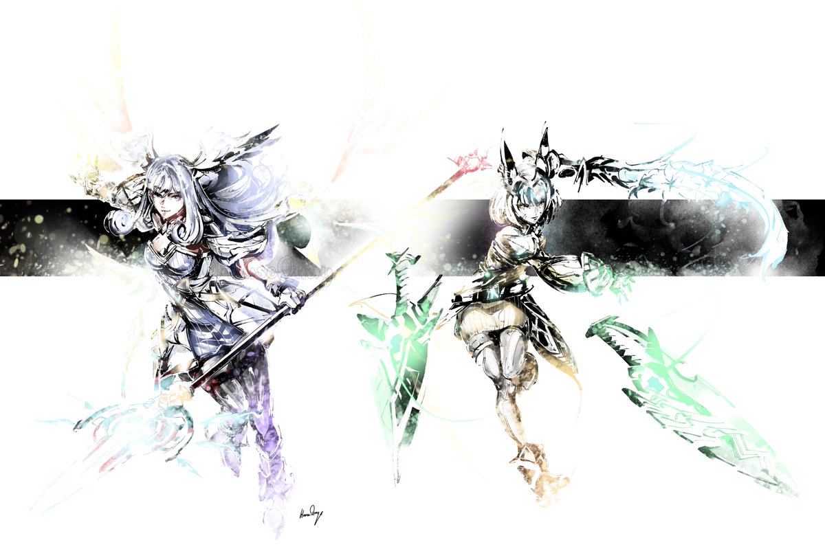 HouseQuay's tweet photo. 𝙔𝙤𝙟𝙞 𝙎𝙝𝙞𝙣𝙠𝙖𝙬𝙖 𝙞𝙣𝙨𝙥𝙞𝙧𝙚𝙙 𝙖𝙧𝙩 𝙨𝙩𝙮𝙡𝙚

Melia &amp; Nia - Xenoblade Chronicles 3
#xenoblade #xc3 https://t.co/EhXlXWwqzw