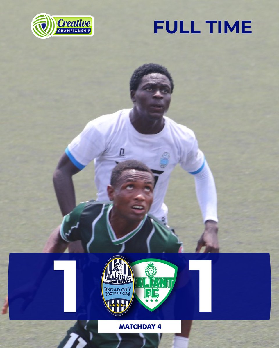 official_tcchq's tweet photo. Broad City share spoils with Valiant 

#TCCLeague26 | #BRCVAL | #Bet9ja https://t.co/VINiIQzQke