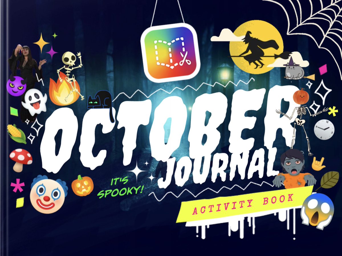 shannonmmiller's tweet image. The October Activity Journal from @BookCreatorApp is here & filled with so many fun & spooky activities.👻
You can remix & share with your students too.🎃
Find everything here, friends. ➡️buff.ly/S4GSXEi
#tlchat #futurereadylibs #edchat #edtech #ISTElib