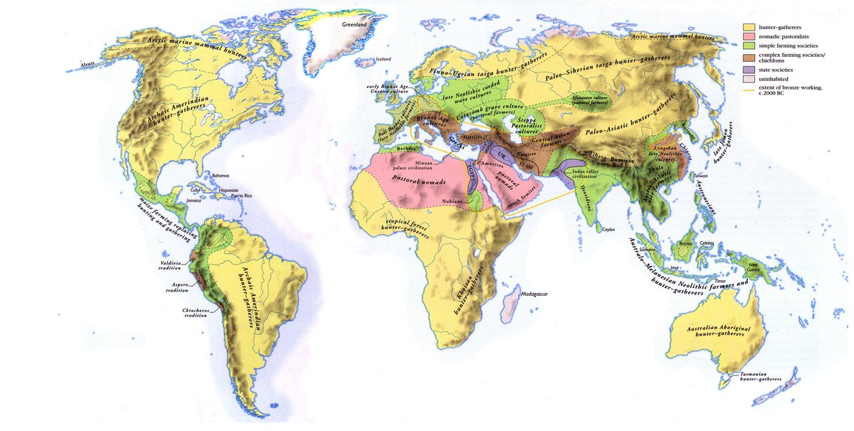 The state of the world in the Middle Bronze Age (2000 BC).