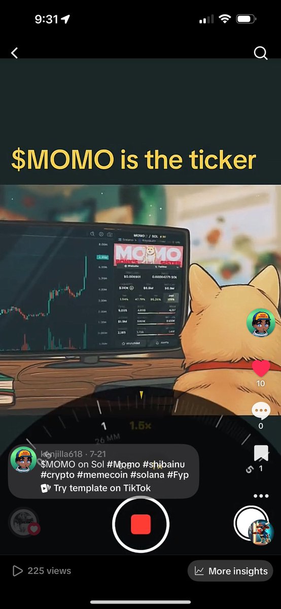 Kenjilla618's tweet photo. July 21st my first $MOMO post on TikTok and I’m even more Bullish now community is 🔥 recipe for 1000x The FOMO is real https://t.co/xmuYW9fuPz