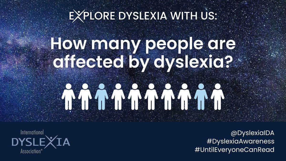 DyslexiaIDA's tweet photo. How many people are affected by dyslexia?
Dyslexia is the most common specific learning disability. It is estimated that many people — as many as 15-20% of the population as a whole — show some of the symptoms of dyslexia. #DyslexiaAwareness #UntilEveryoneCanRead https://t.co/dKYckFFAVq