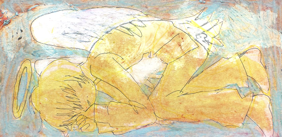 「眠れる天使のスケッチ」|でするなのイラスト