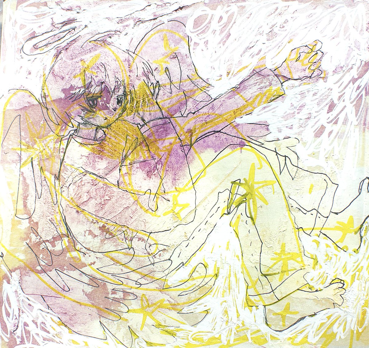 「眠れる天使のスケッチ」|でするなのイラスト
