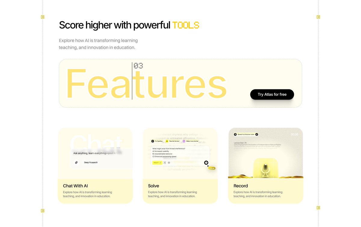 Designbysaif's tweet image. Another clean feature section designed for a client.