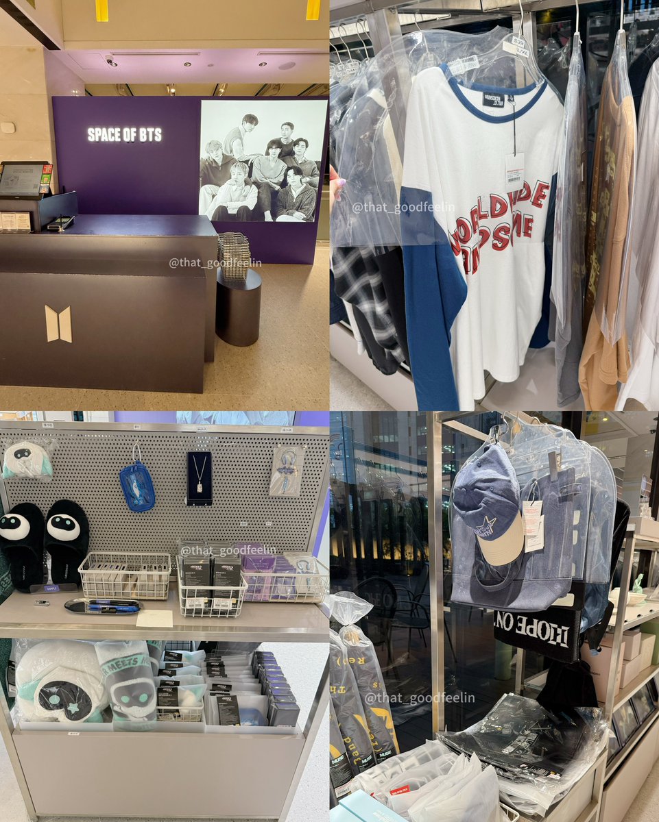 that_goodfeelin's tweet photo. omg the renovated Space of BTS at Shinsegae is so small now compared to previously?? but they have the recent tour merch in stock!
#spaceofbts https://t.co/N3FJhq9DIr