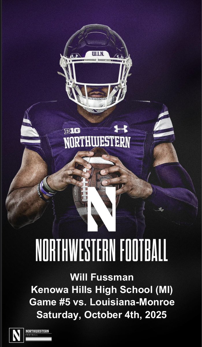 Will Fussman (@willfussman) on Twitter photo After a big win last night, excited to be heading to <a href="/NUFBFamily/">Northwestern Football</a> for a Game Day visit. 
Thanks to <a href="/Coach_Mulford/">Sam Mulford</a> and <a href="/ArmonBinns/">A.B.</a> for in the invite. <a href="/AllenTrieu/">Allen Trieu</a> After a big win last night, excited to be heading to <a href="/NUFBFamily/">Northwestern Football</a> for a Game Day visit. 
Thanks to <a href="/Coach_Mulford/">Sam Mulford</a> and <a href="/ArmonBinns/">A.B.</a> for in the invite. <a href="/AllenTrieu/">Allen Trieu</a>