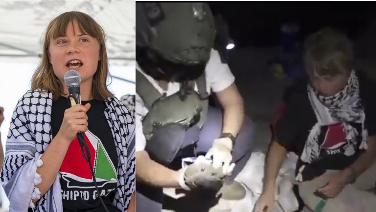 Sumud Filosu’ndaki Türk aktivistlerden Ersin Çelik:

“Greta Thunberg’e işkence yaptılar. 

Yerlerde süründürüp İsrail bayrağını öptürdüler. Daha küçücük çocuk.”