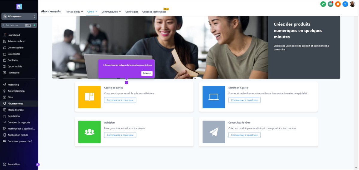 site ici : https://bentrepren💡 Créez un site de formation en ligne et apportez des résultats tangibles à vos abonnés !

Offrez un flux continu de contenu précieux et encouragez vos membres à revenir régul