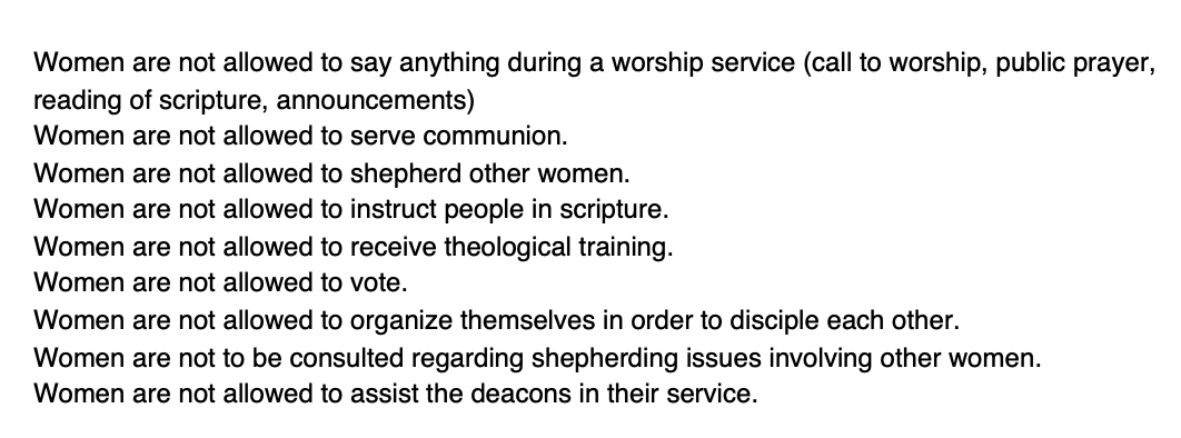 philchambers3's tweet photo. @thisisfoster Seeking to have a profitable conversation around functional officers in the PCA. Can you help by identifying the errors of some PCA churches? Let me know which items on this list would constitute sinful behavior. I do not endorse or reject ALL things on this list. https://t.co/AMhRGmuHrk