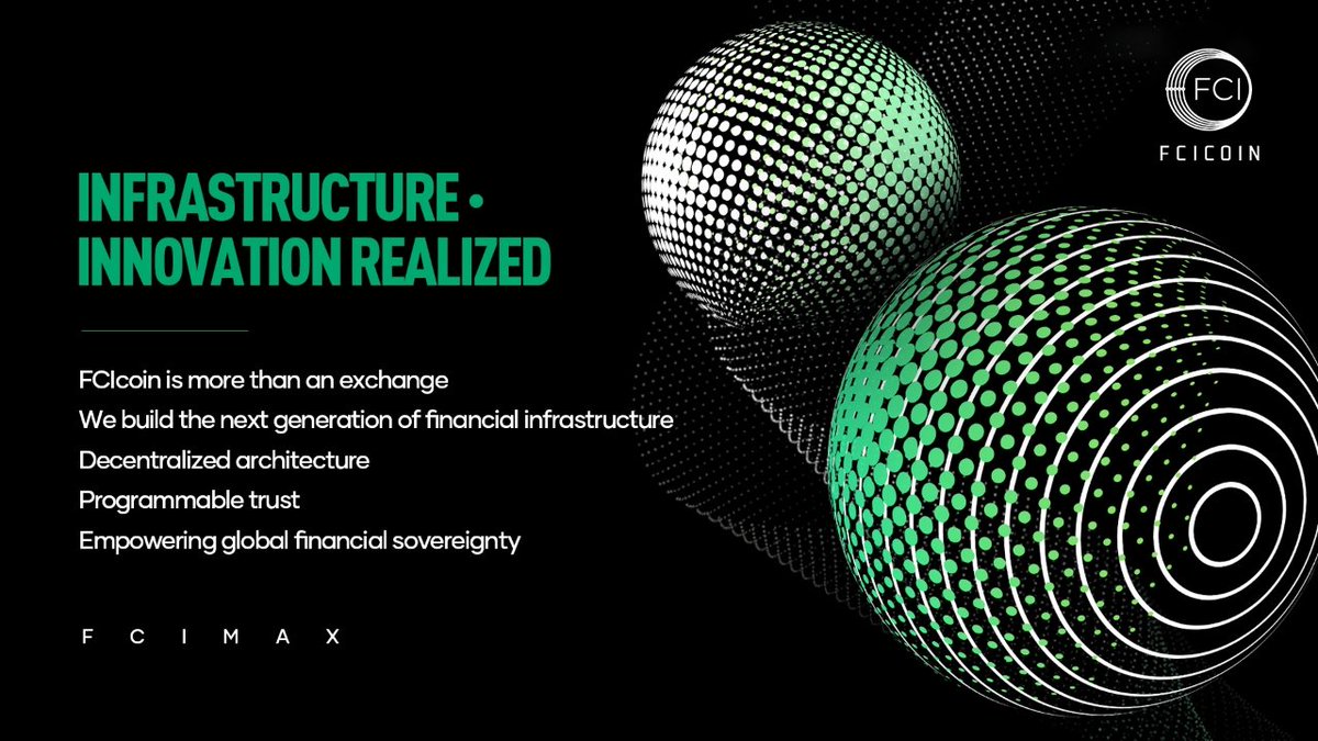 FCIMAX's tweet photo. ⚙ More than an exchange—FCIcoin builds financial infrastructure: decentralization, programmable trust, financial sovereignty.
#DeFi #ProgrammableTrust #DigitalFinance https://t.co/5wxDrEhfoa